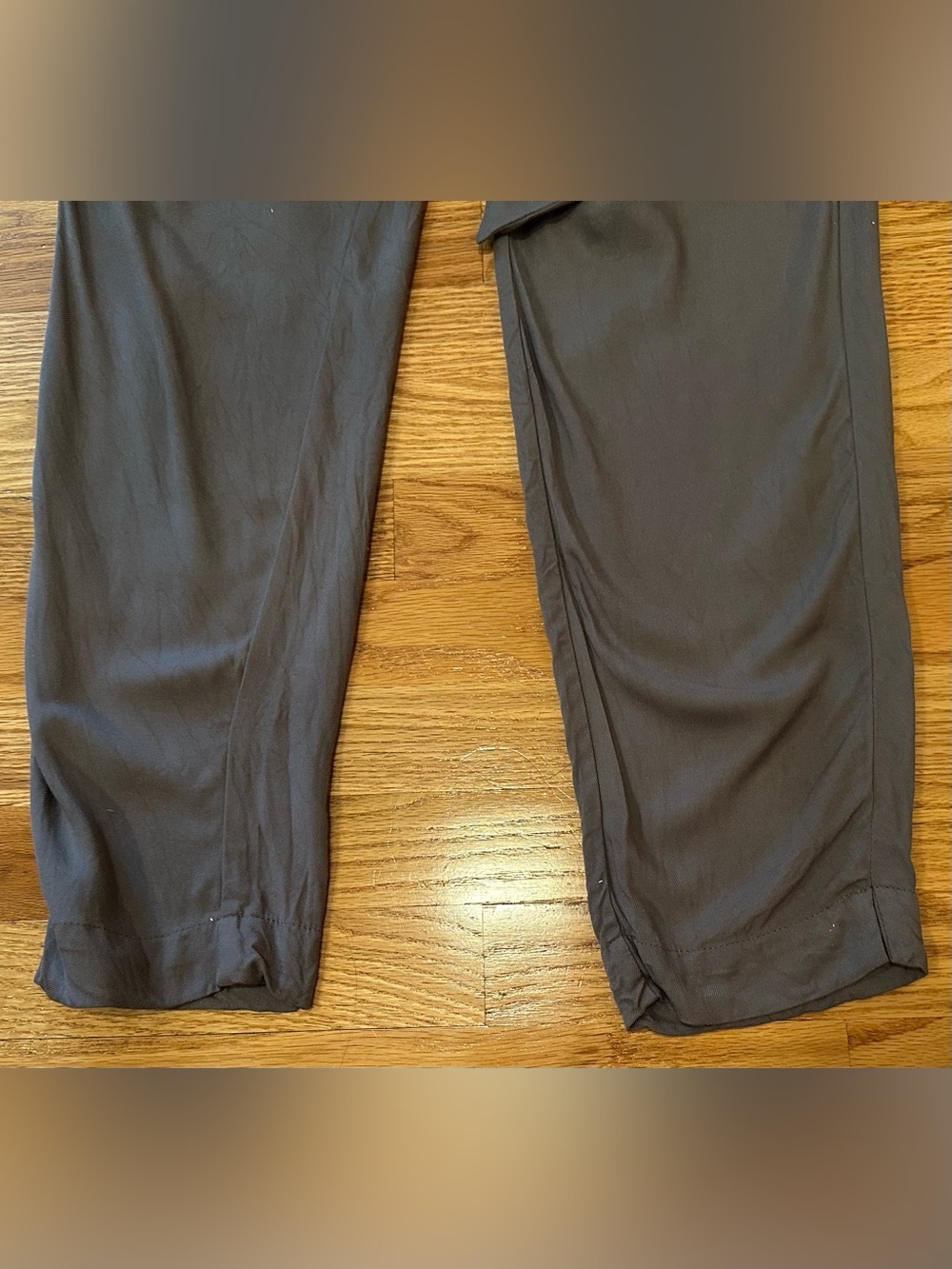 Sundance Gray 100% Rayon Tie Waist Pants Women’s Size 8 Boho Casual Tapered Leg - Picture 5 of 12